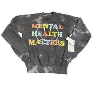 NWT desert dreamer x Smiley Embroidered Mental Health Matters Sweatshirt Tie Tye